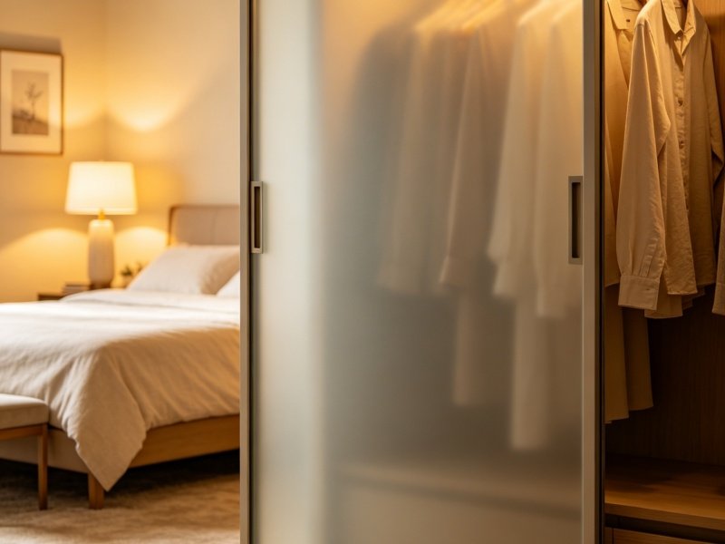 Frosted glass wardrobe doors